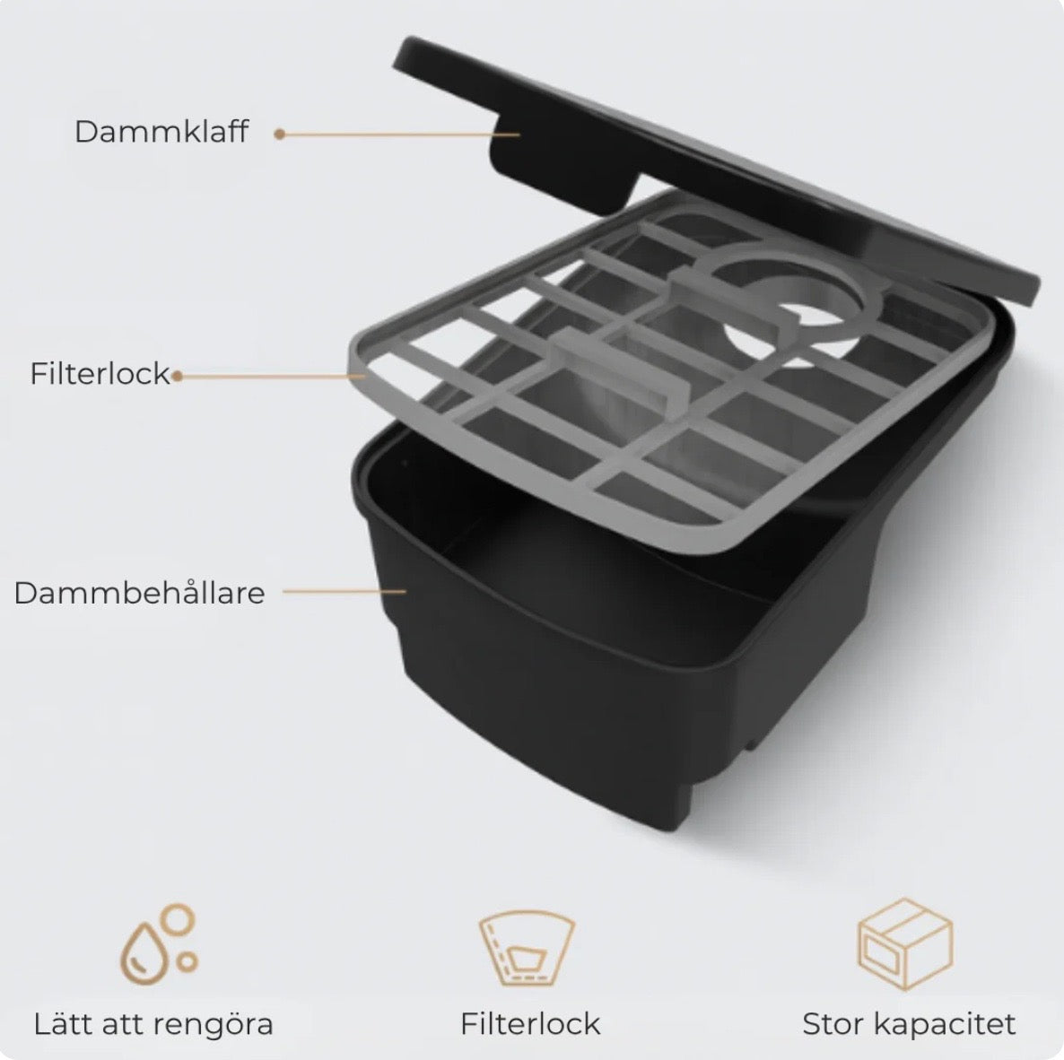 Smart Robot Dammsugare - 4 funktioner i 1